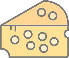 Cheese Line Filled Light Icon vector