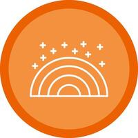 Rainbows Line Multi Circle Icon vector