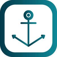 Anchor Glyph Gradient Corner Icon vector