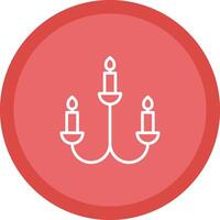 Candelabrum Line Multi Circle Icon vector