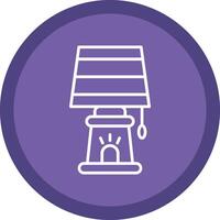 Lamp Line Multi Circle Icon vector