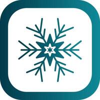 Snowflake Glyph Gradient Corner Icon vector