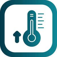 Thermometer Glyph Gradient Corner Icon vector