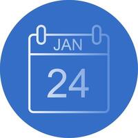 January Flat Bubble Icon vector