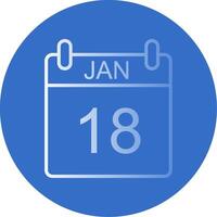 January Flat Bubble Icon vector