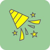 Confetti Filled Yellow Icon vector