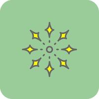 Firework Filled Yellow Icon vector