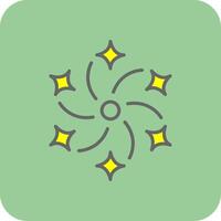 Firework Filled Yellow Icon vector