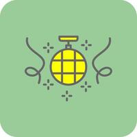 Disco Ball Filled Yellow Icon vector