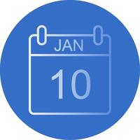 January Flat Bubble Icon vector