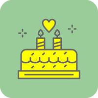 Anniversary Filled Yellow Icon vector