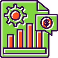 Interest Rate filled Design Icon vector
