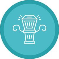 Street Light Line Multi Circle Icon vector