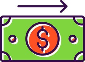 Send Money filled Design Icon vector