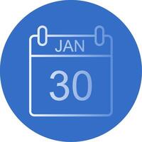 January Flat Bubble Icon vector