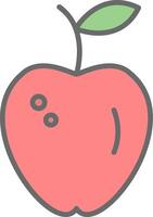 Apple Line Filled Light Icon vector