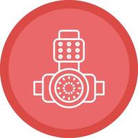 Head Light Line Multi Circle Icon vector