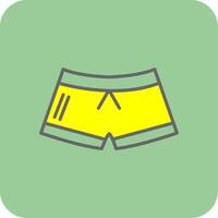 Short Filled Yellow Icon vector