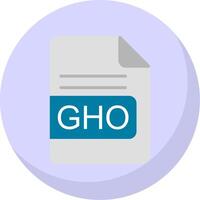 GHO File Format Flat Bubble Icon vector