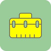 Suitcase Filled Yellow Icon vector