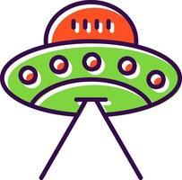 Ufo filled Design Icon vector