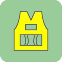 Sleeveless Filled Yellow Icon vector