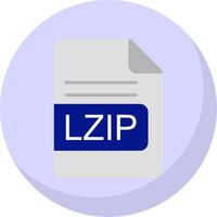 LZIP File Format Flat Bubble Icon vector