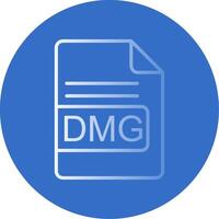 DMG archivo formato plano burbuja icono vector