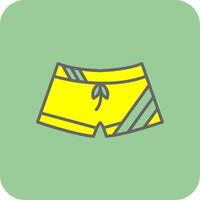 Short Filled Yellow Icon vector