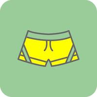 Short Filled Yellow Icon vector