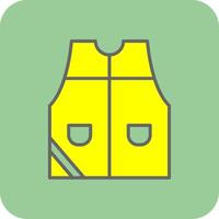 Sleeveless Filled Yellow Icon vector