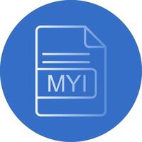 MYI File Format Flat Bubble Icon vector