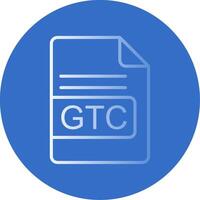 GTC File Format Flat Bubble Icon vector