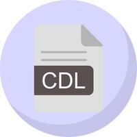 CDL File Format Flat Bubble Icon vector