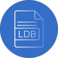 LDB File Format Flat Bubble Icon vector