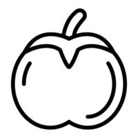 Persimmon Line Icon Design vector