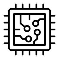 Processor Line Icon Design vector