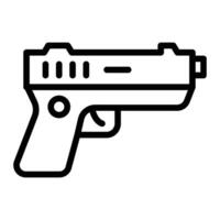 pistola línea icono diseño vector