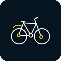 Bicycle Line Red Circle Icon vector