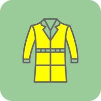 Coat Filled Yellow Icon vector