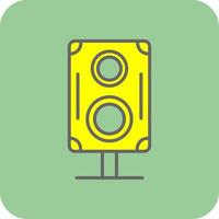 Speakers Filled Yellow Icon vector