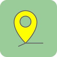 Location Filled Yellow Icon vector