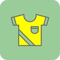 Shirt Filled Yellow Icon vector