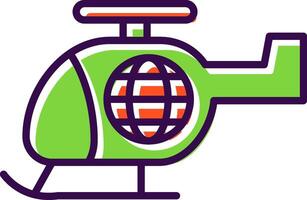 Helicopter filled Design Icon vector