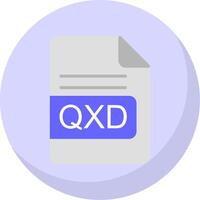 QXD File Format Flat Bubble Icon vector