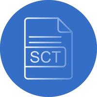 sct archivo formato plano burbuja icono vector