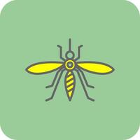 mosquito lleno amarillo icono vector