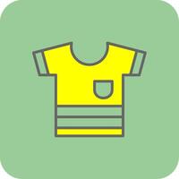 Shirt Filled Yellow Icon vector