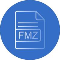 FMZ File Format Flat Bubble Icon vector