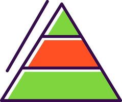 Pyramid Charts filled Design Icon vector